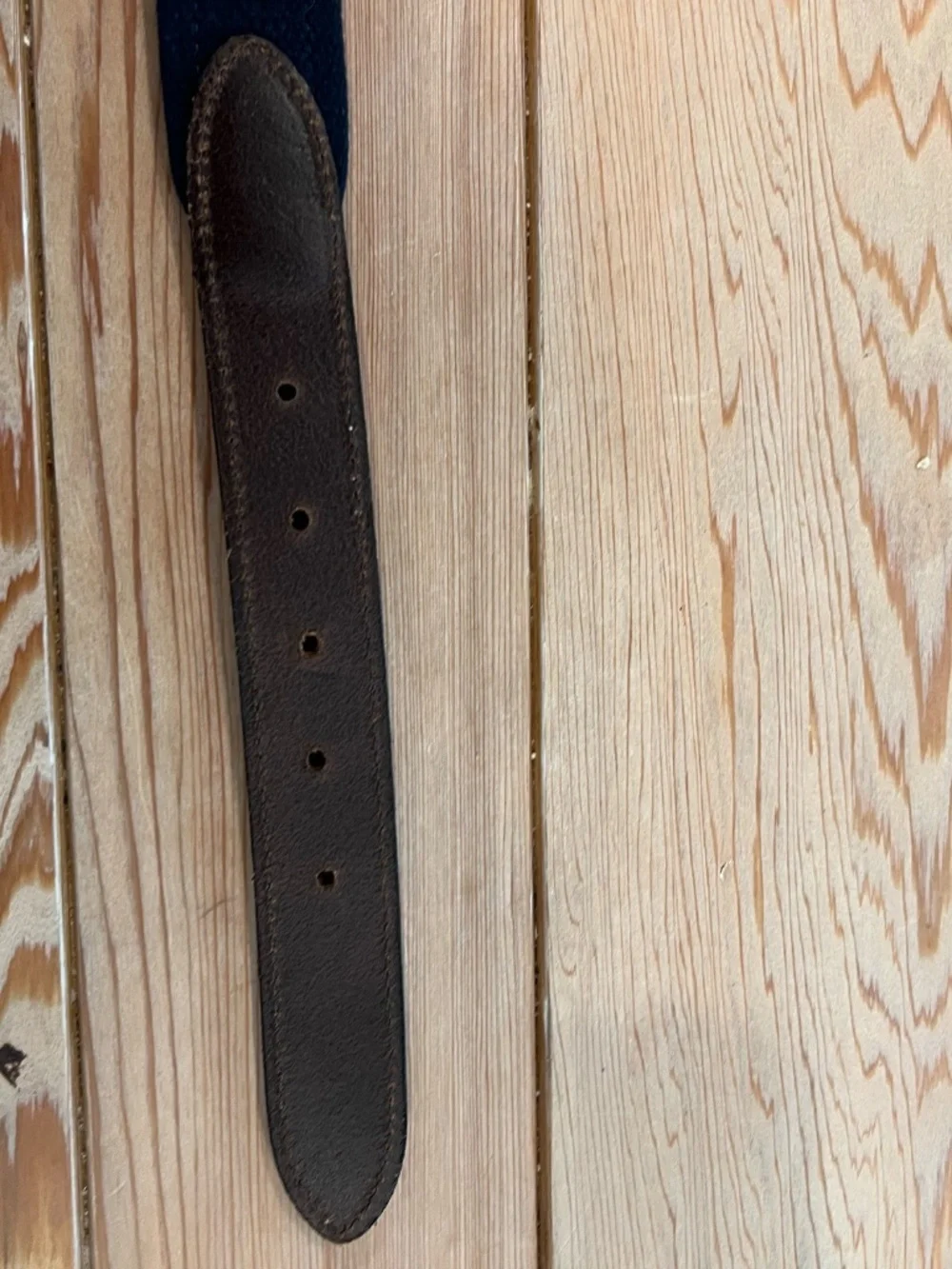 Vineyard Vines Size 32 Classic Whale Canvas Club Men's Belt Navy Leather
